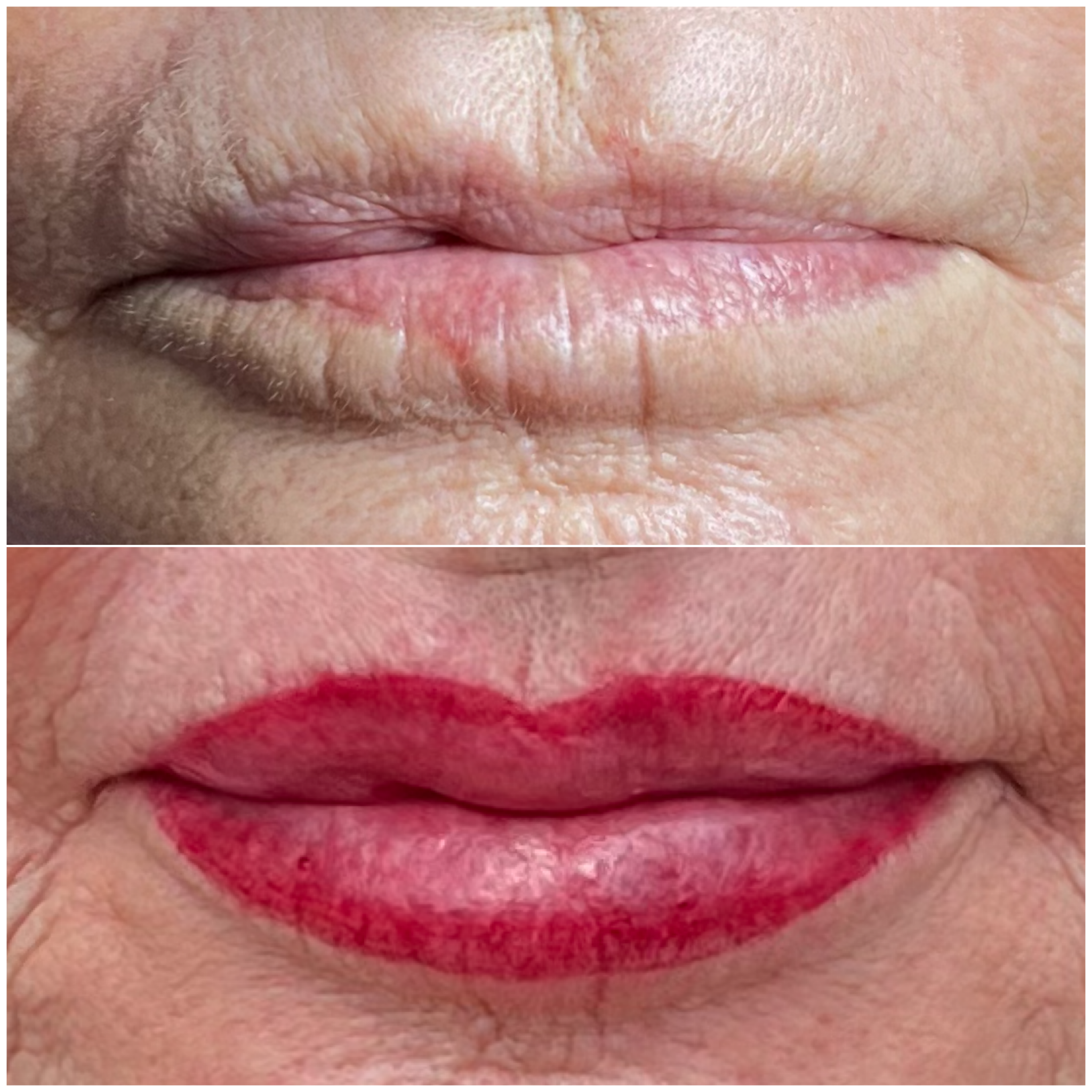 Labios · Contorno y color